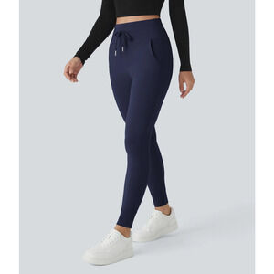 Halara Softlyzero High Waisted Drawstring Full Length Joggers Peacoat S Petite